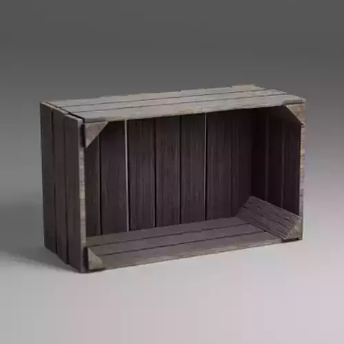 Wooden Crate 3D Asset