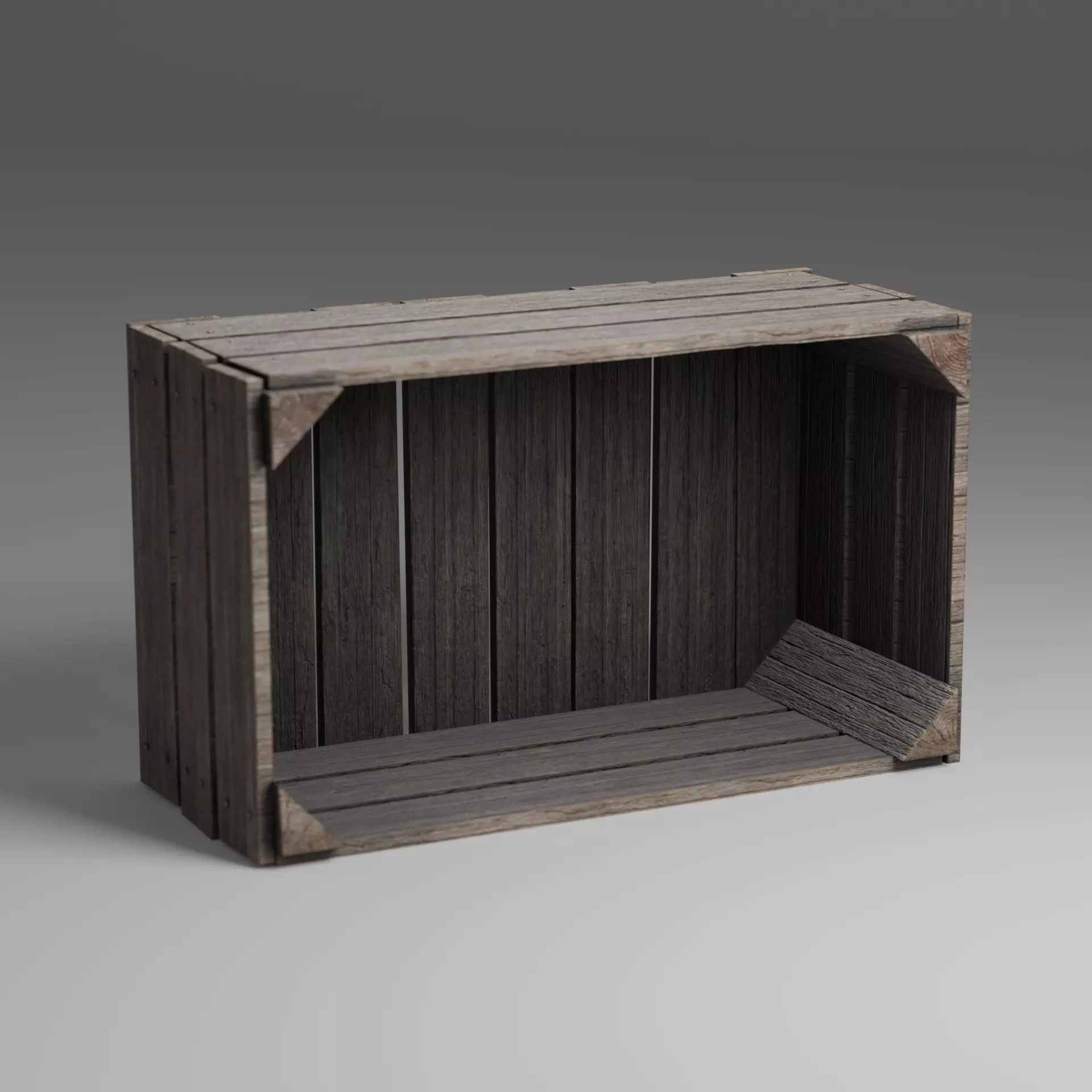Wooden Crate 3D Asset Low-poly 3D model