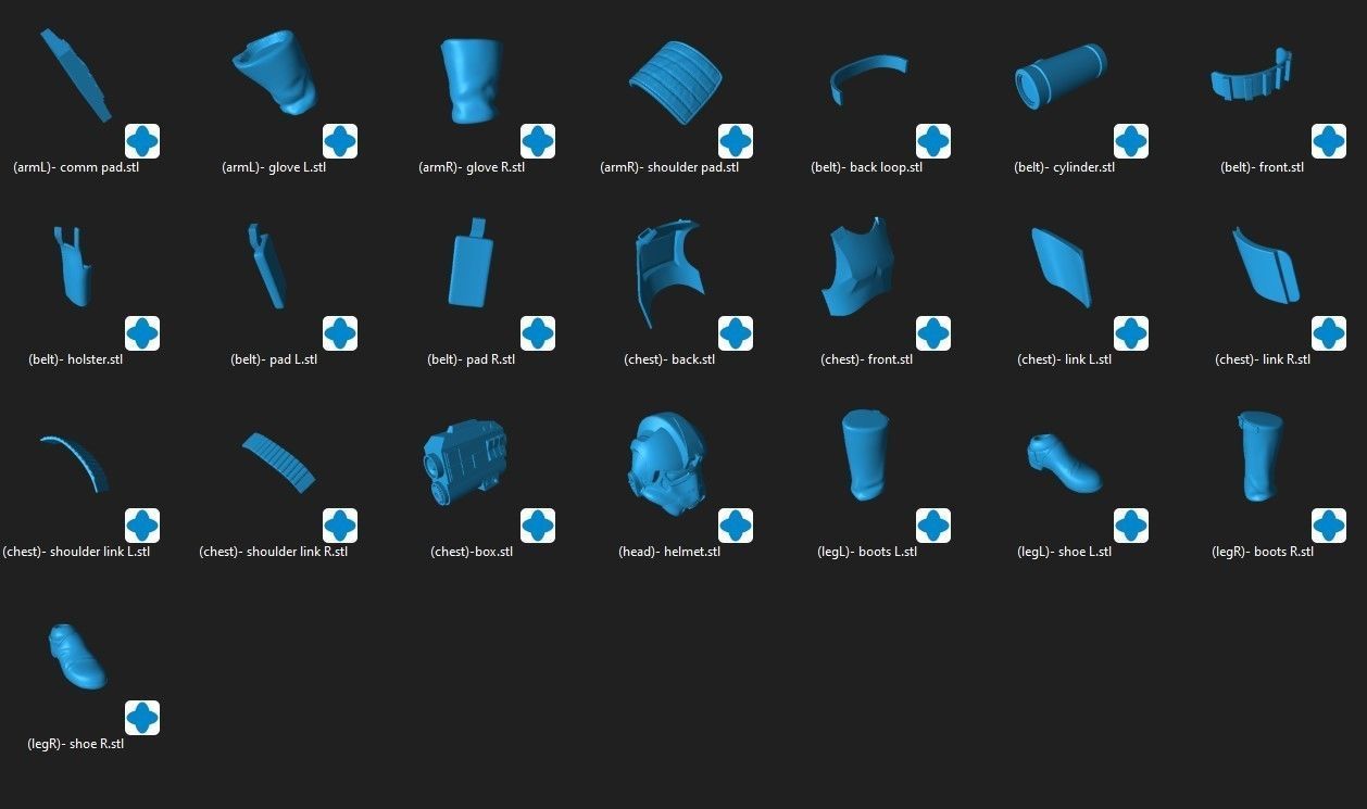 Inferno Squad Armor One12 scale custom kit 3D STL files 3D print model_1