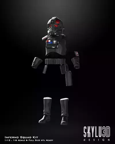 Inferno Squad Armor One12 scale custom kit 3D STL files
