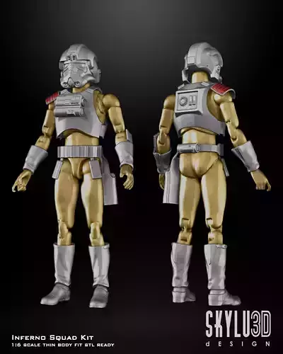Inferno Squad Armor One6 scale custom kit STL files