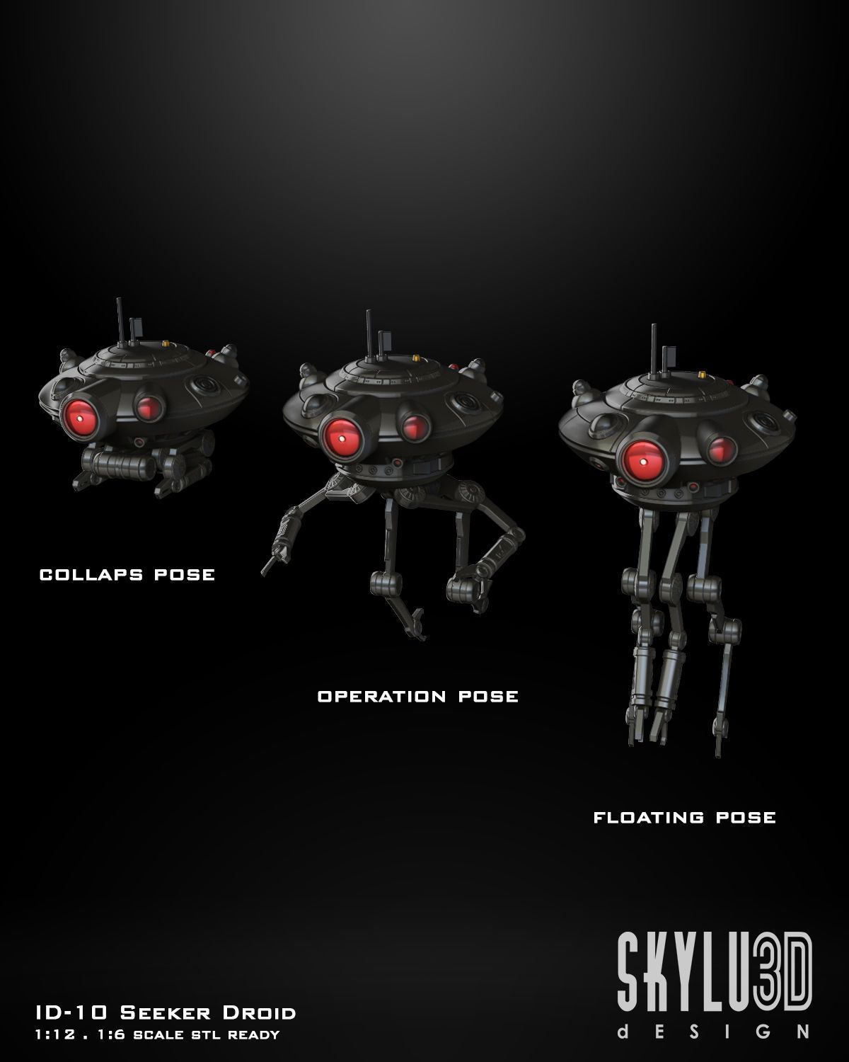 ID-10 Seeker Droid One12 Scale 3D STL Files 3D model 3D printable ...