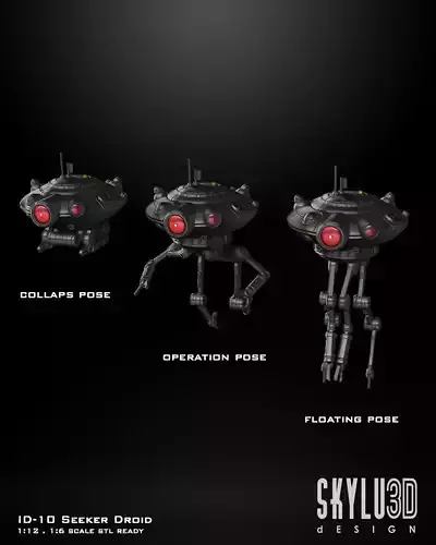 ID-10 Seeker Droid One12 Scale 3D STL Files 3D print model