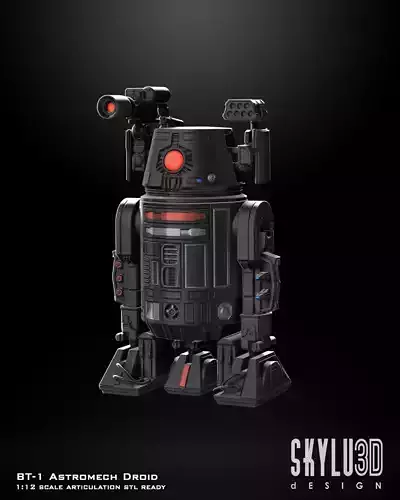 BT-1 Astromech Droid One12 Scale Articulation STL files 3D print model