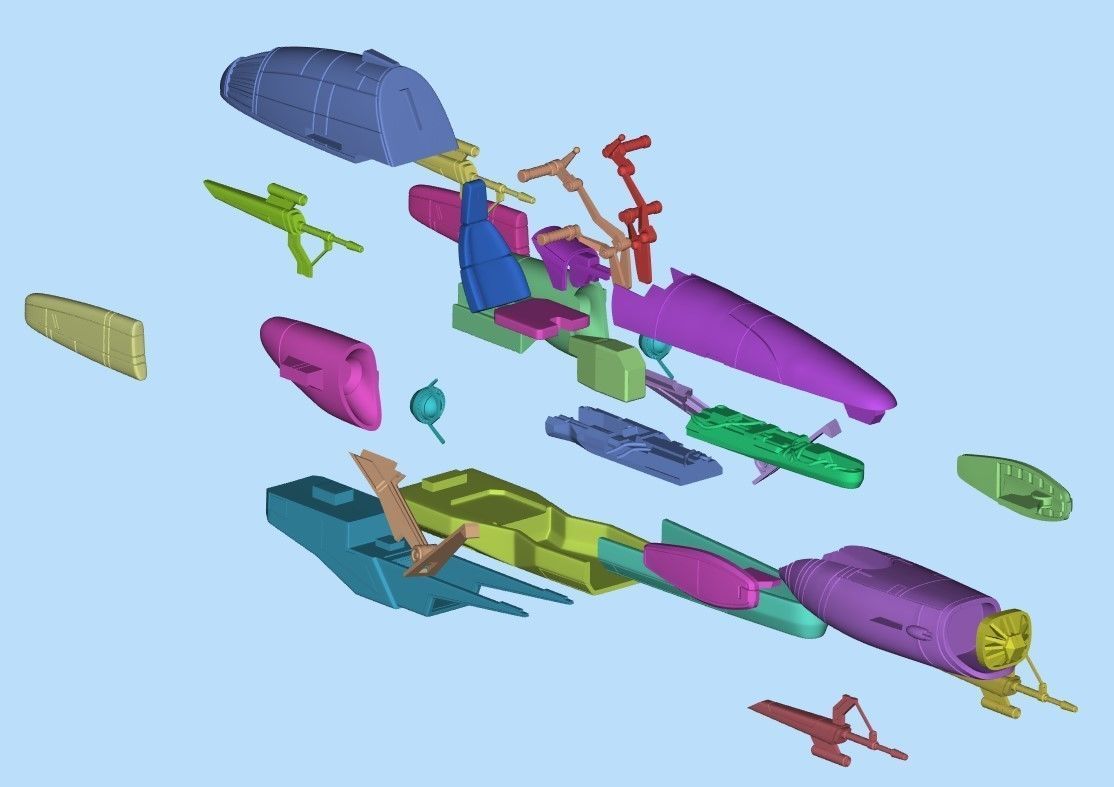 BARC Speeder with Sidecar One12 Scale kit 3D STL Files 3D print model_3