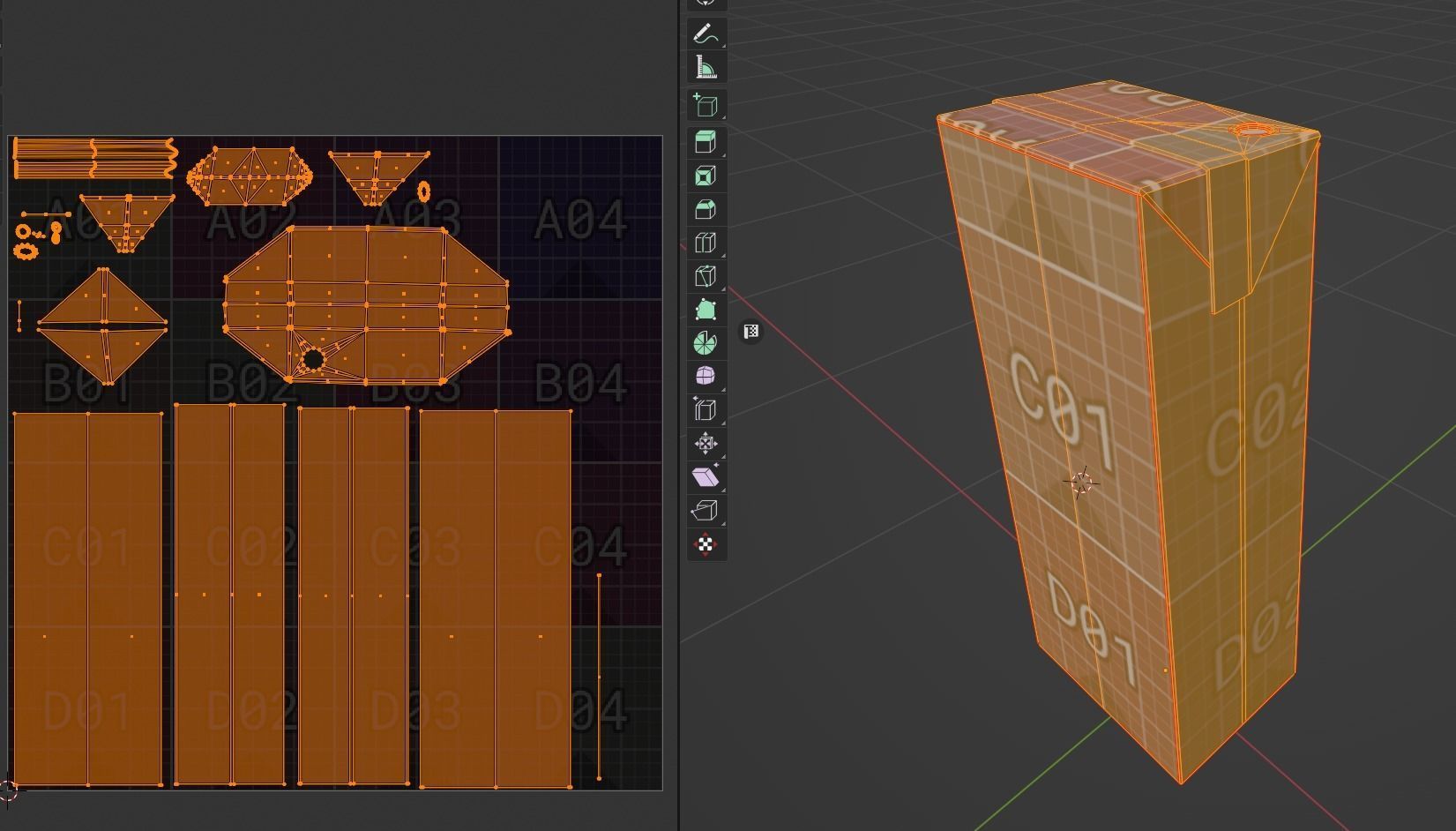 Low Poly Juice Box Mockup with Straw Low-poly 3D model_4
