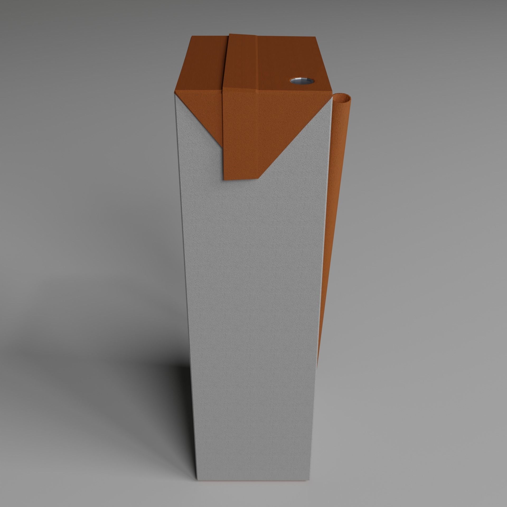 Low Poly Juice Box Mockup with Straw Low-poly 3D model_2