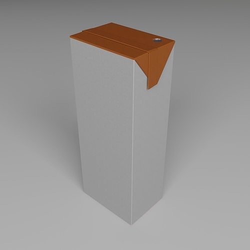 Low Poly Juice Box Mockup with Straw Low-poly 3D model