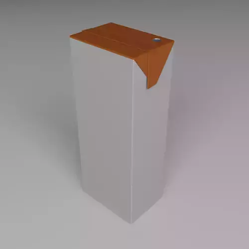 Low Poly Juice Box Mockup with Straw