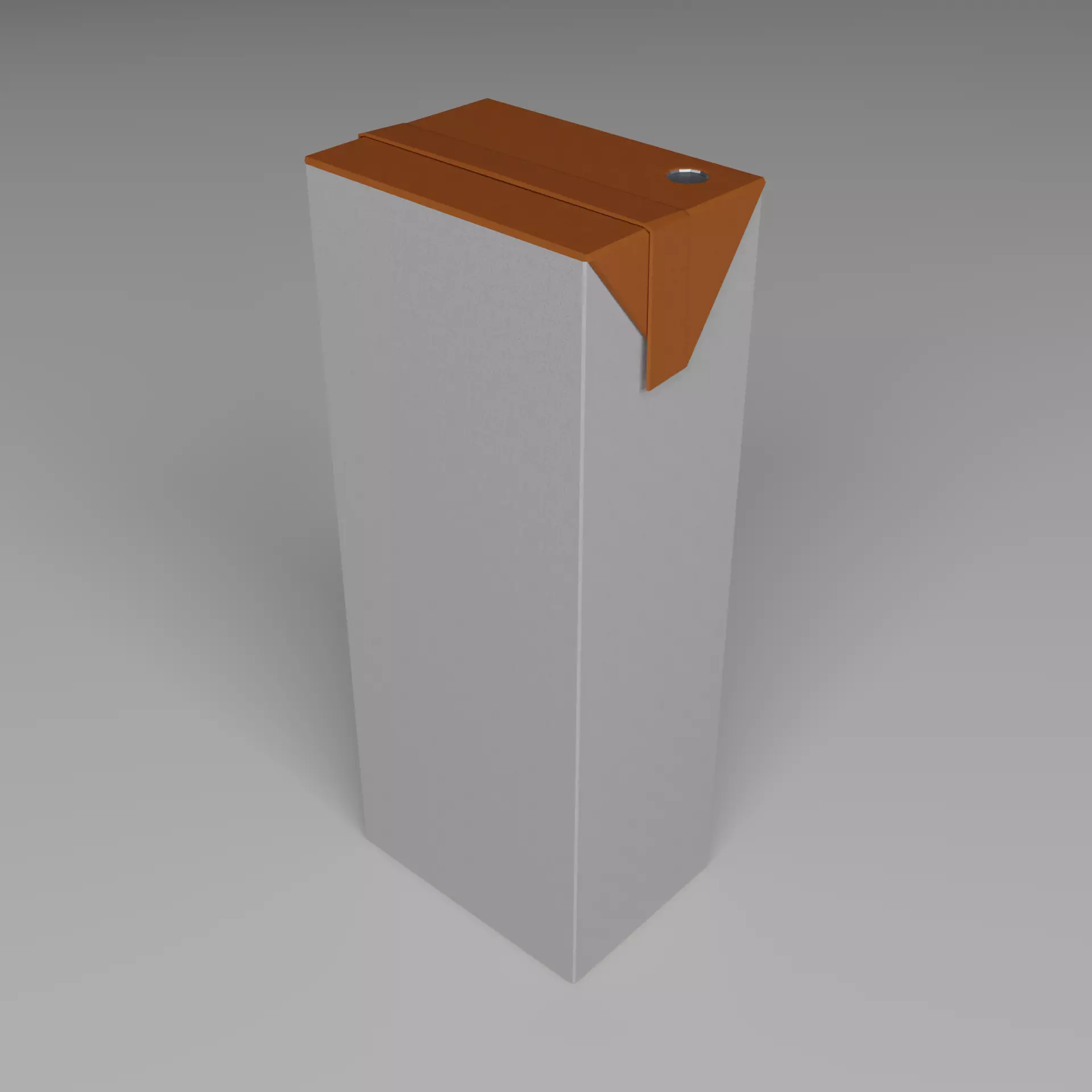 Low Poly Juice Box Mockup with Straw Low-poly 3D model_0