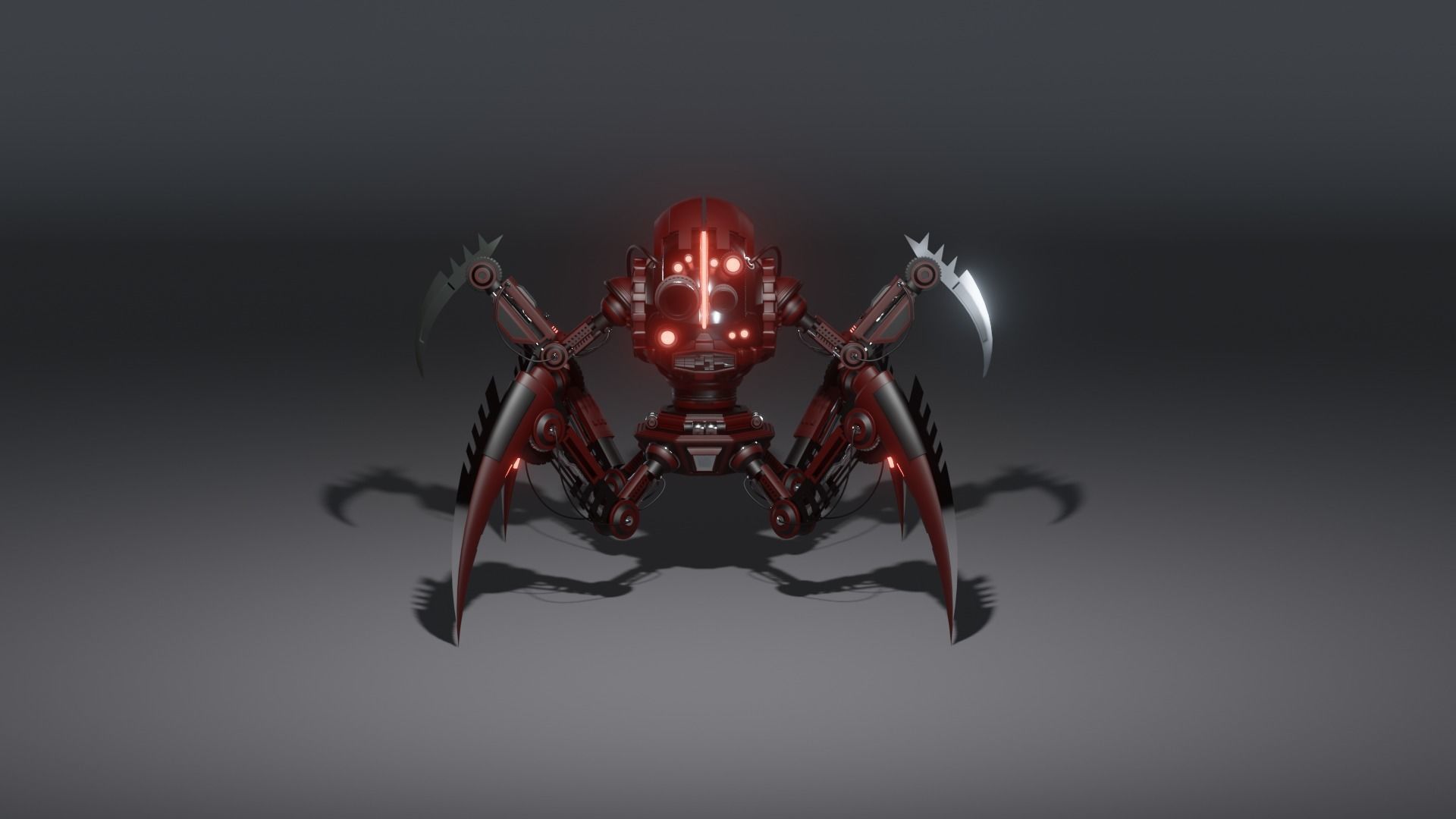Sci Fi Spider Robot Free 3D model_3