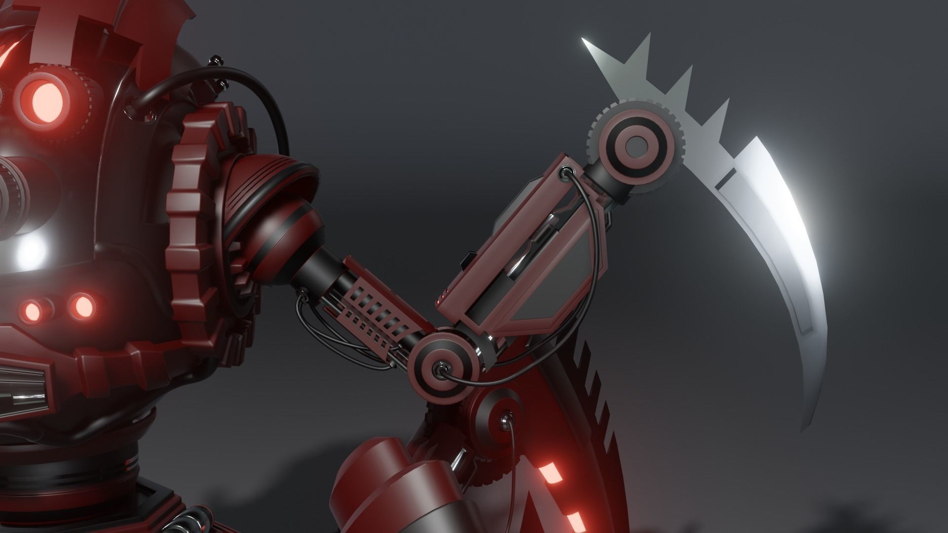 Sci Fi Spider Robot Free 3D model_6