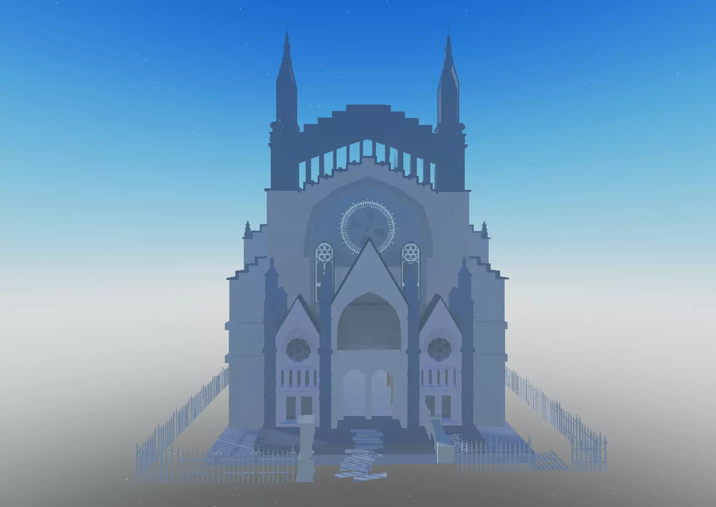 Roblox Map Relic Church Bridge Low-poly 3D model_0