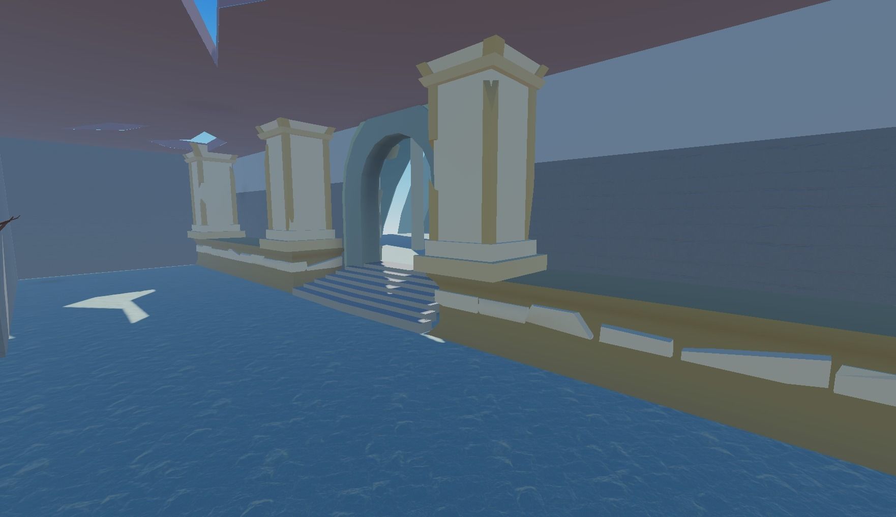 Roblox Map Relic Church Bridge Low-poly 3D model_6