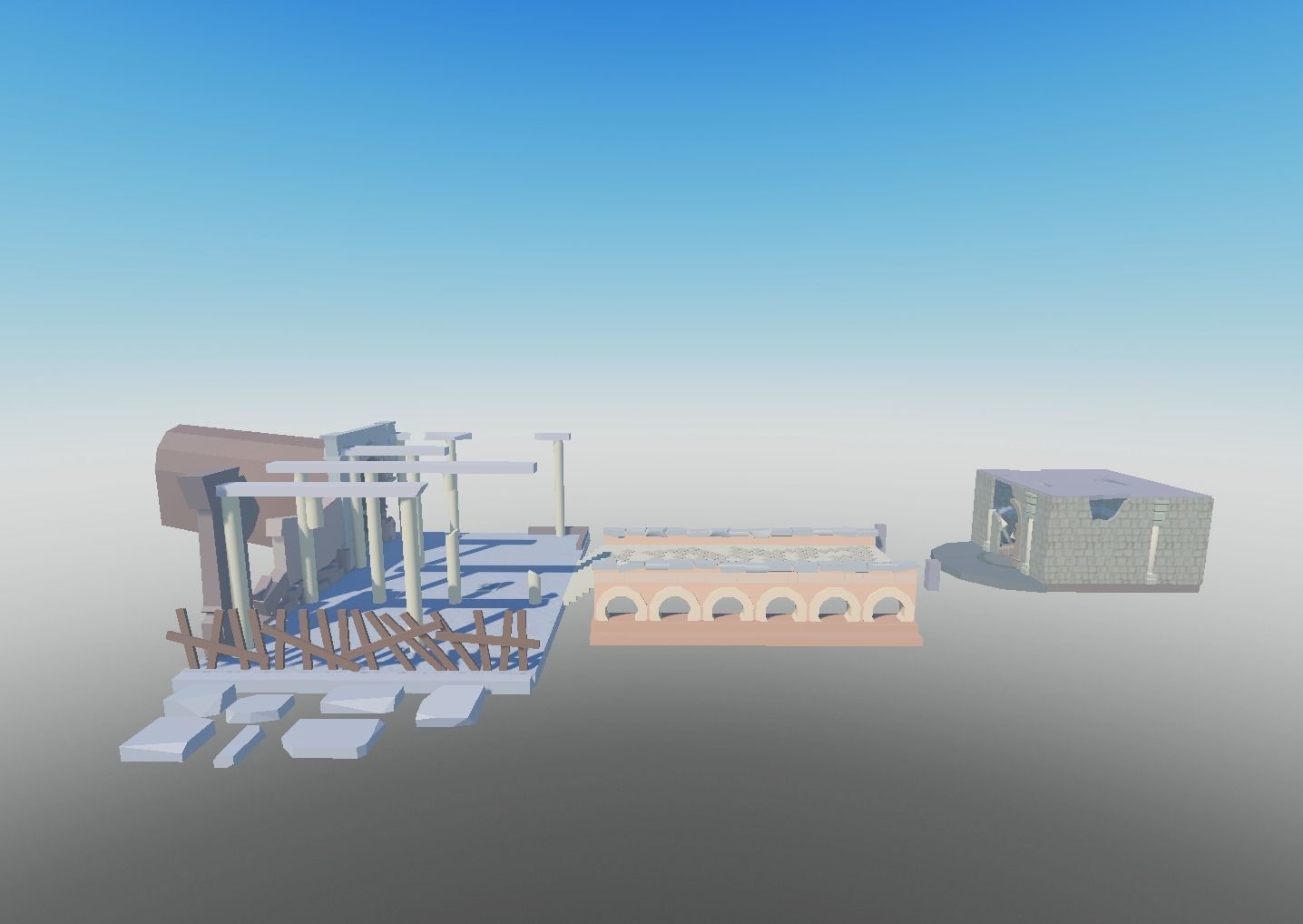 Roblox Map Relic Church Bridge Low-poly 3D model_4