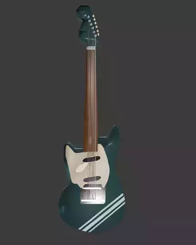 Fender Mustang 1969 Low-poly 3D model