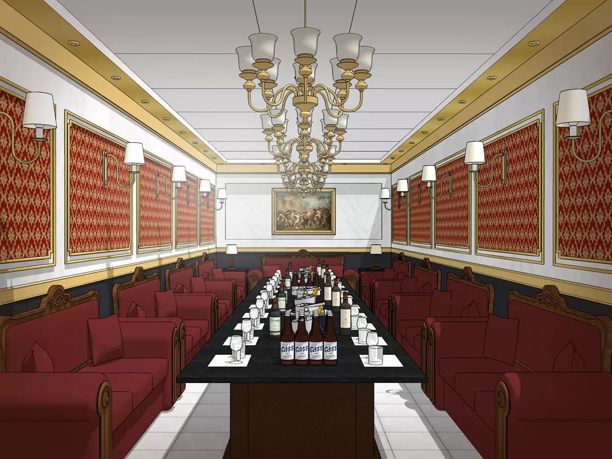 high-quality hostess bar Karaoke room 3D model_0