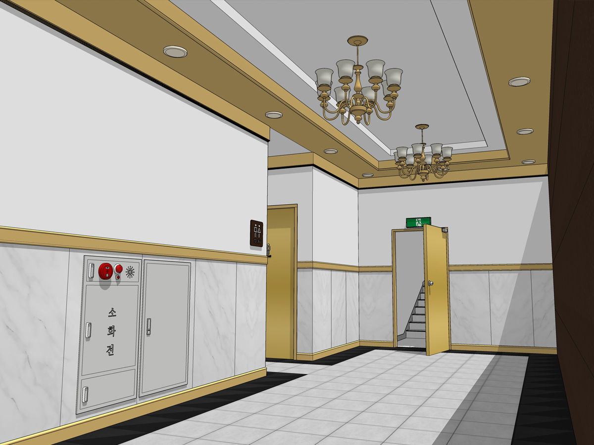 high-quality hostess bar Karaoke room 3D model_11