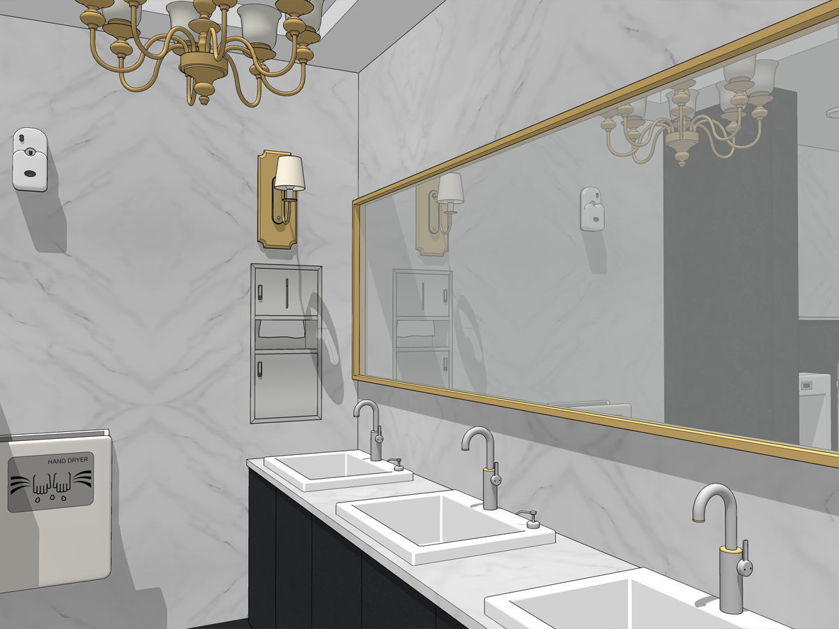 high-quality hostess bar Karaoke room 3D model_10