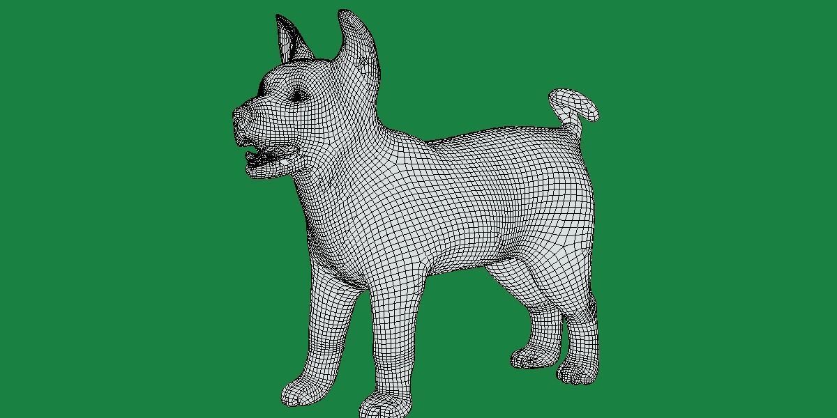 Basenji Puppy Dog Low-poly 3D model_11