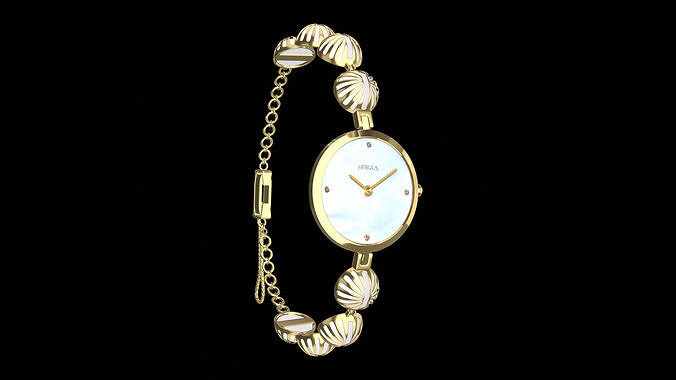 Ashvi by Nebula - Solid Gold Watch Low-poly 3D model