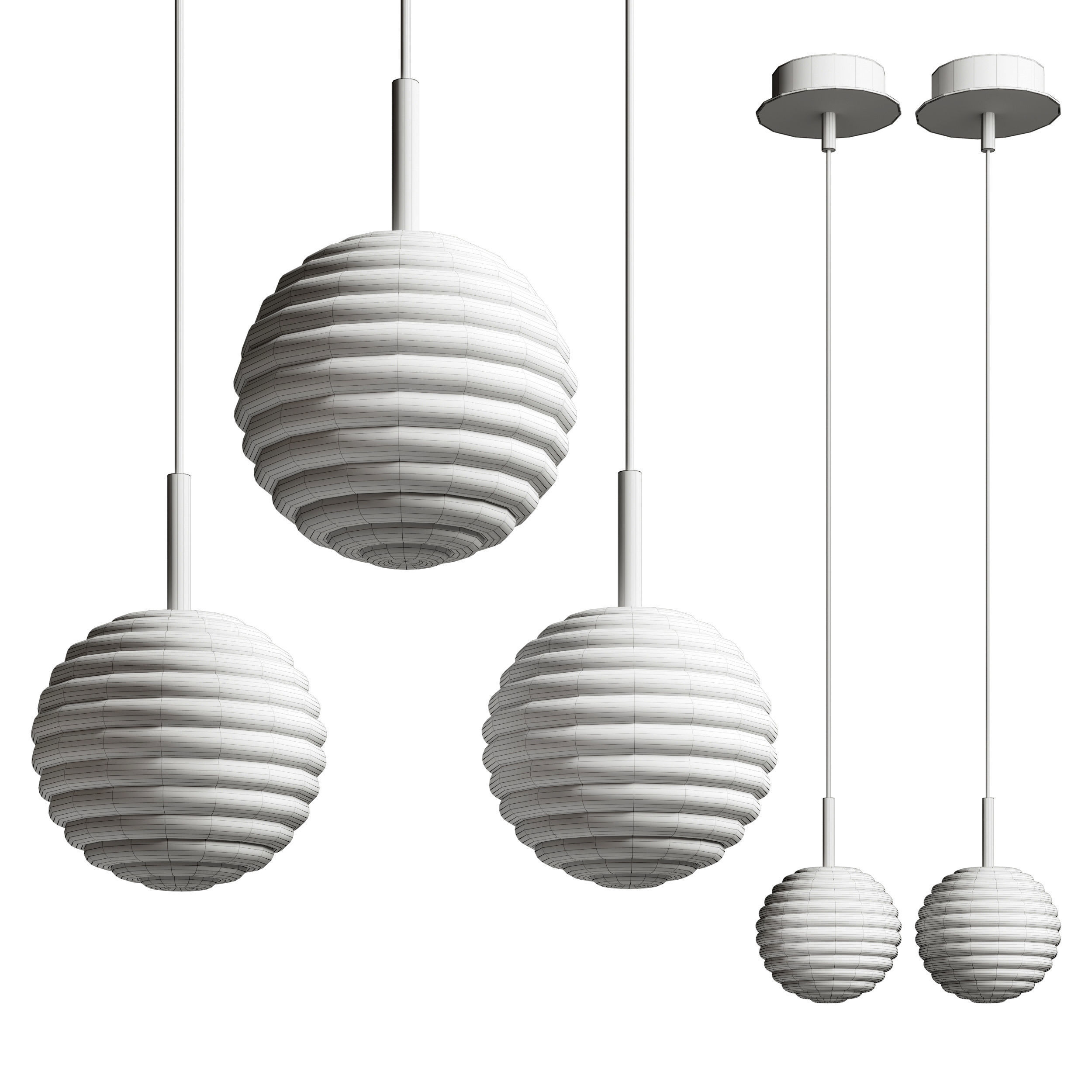 doul aromas pendant light Low-poly 3D model_1