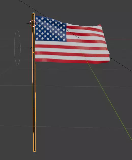 US Flag - Animated 3D model correct ratio Free low-poly 3D model