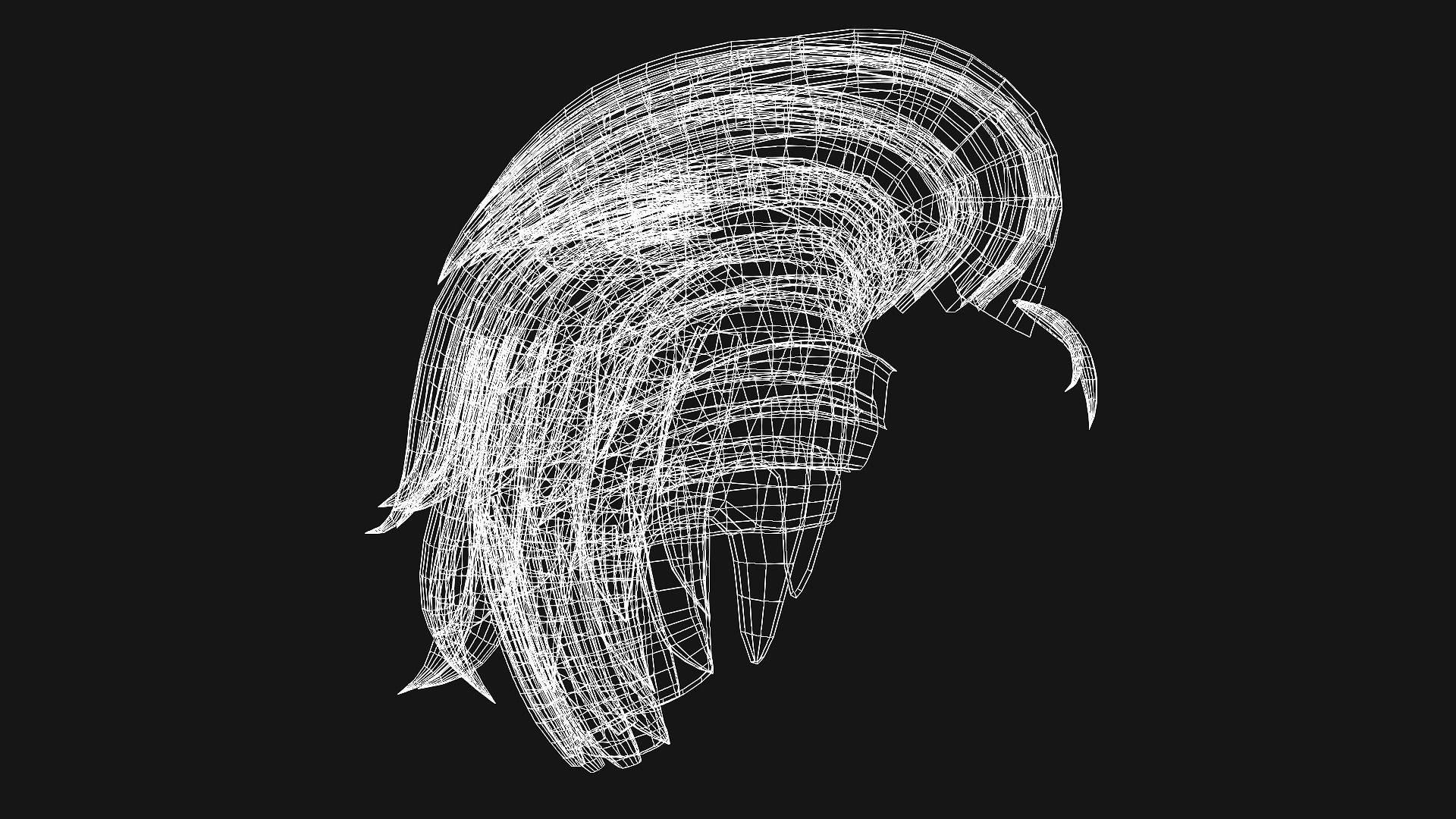 Toon Hairstyles5 - Male Low-poly 3D model_3