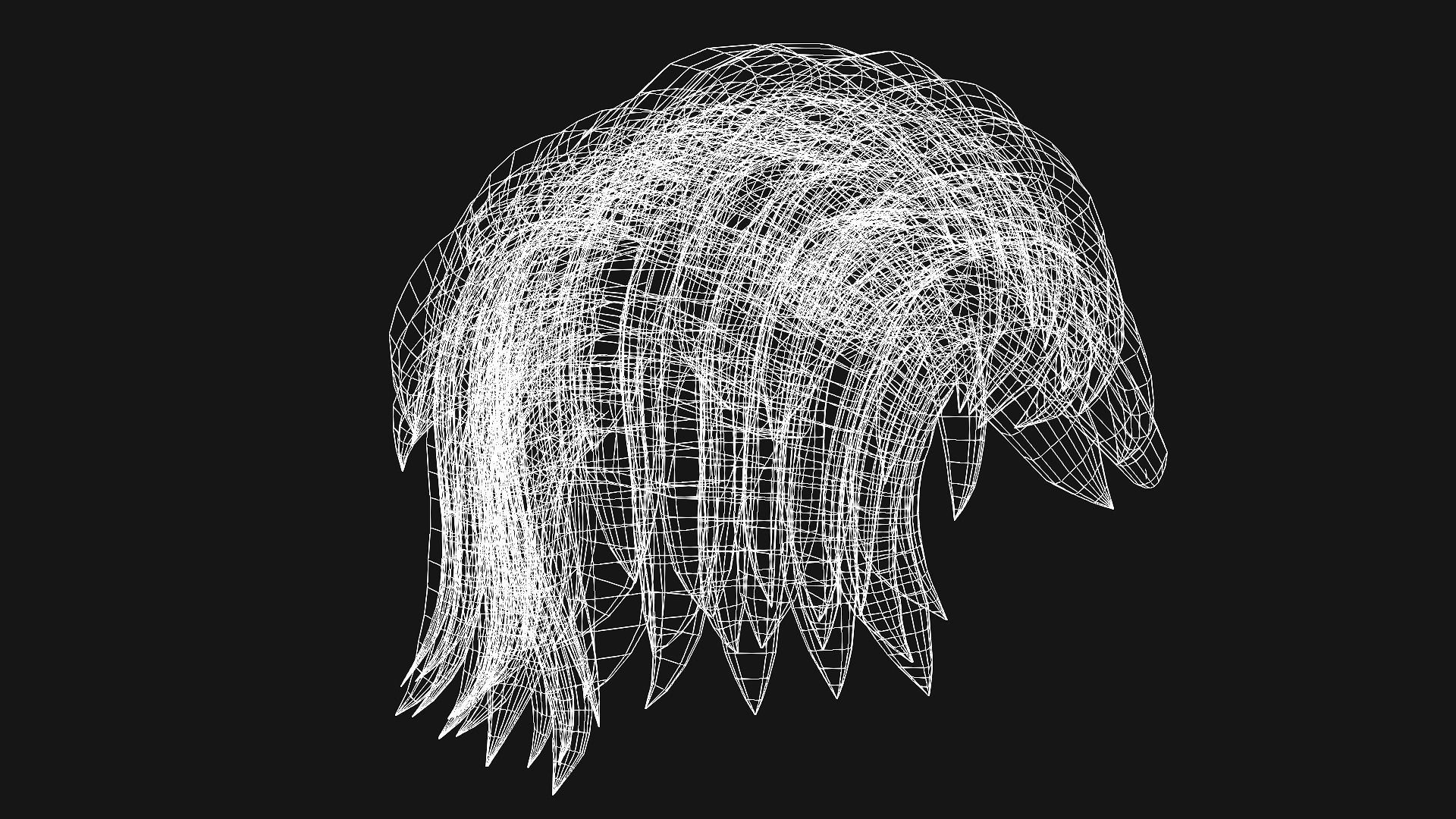 Toon Hairstyles4 - Male Low-poly 3D model_3