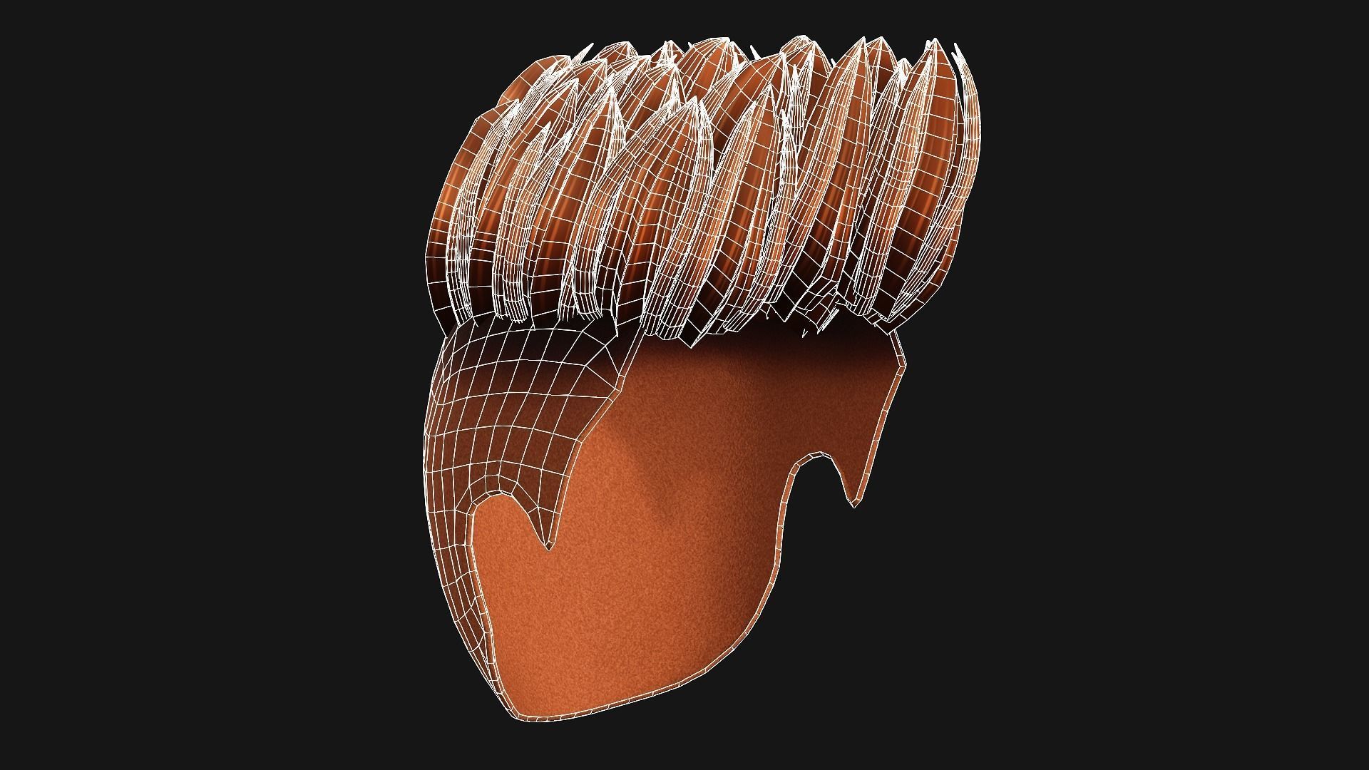 Toon Hairstyles3 - Male Low-poly 3D model_2