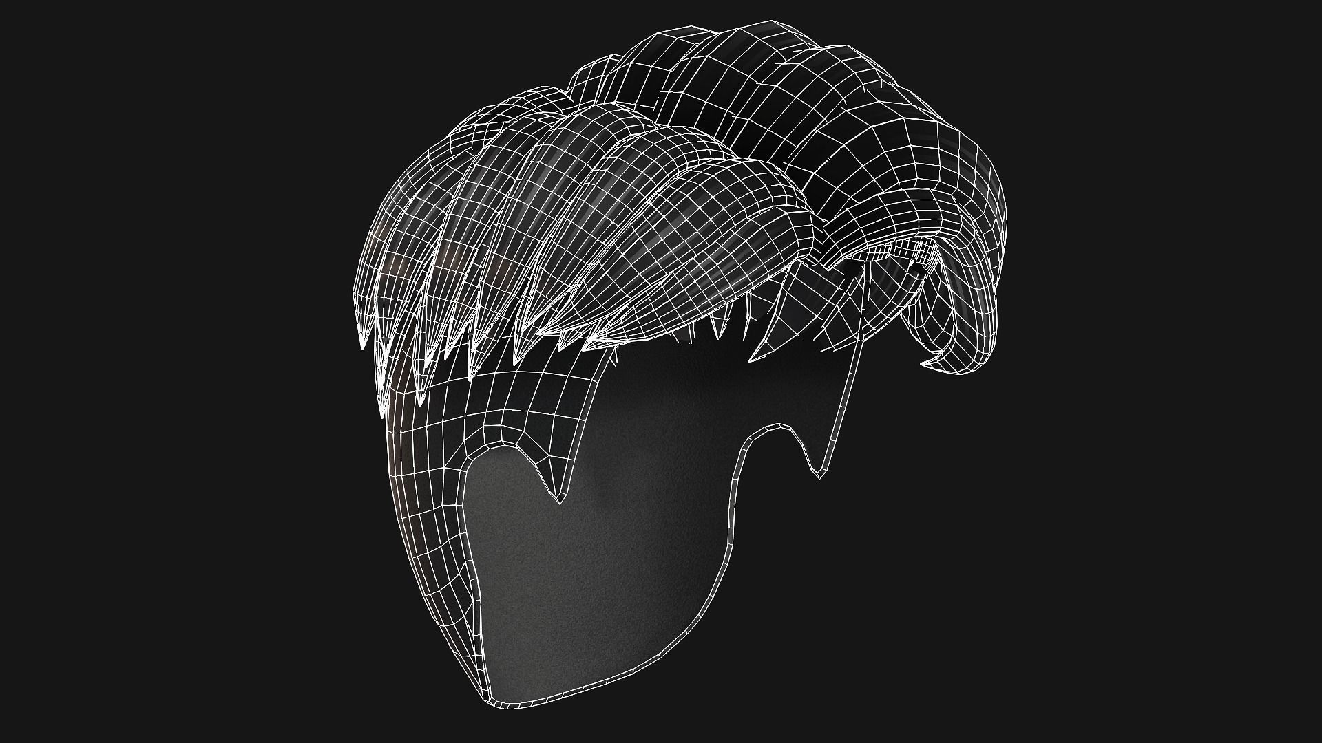 Toon Hairstyles2 - Male Low-poly 3D model_2