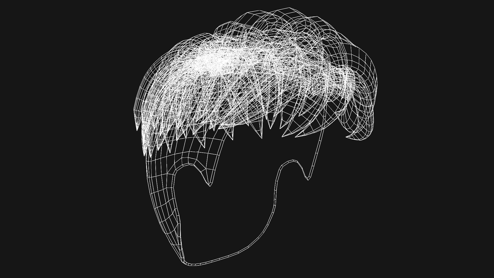 Toon Hairstyles2 - Male Low-poly 3D model_3