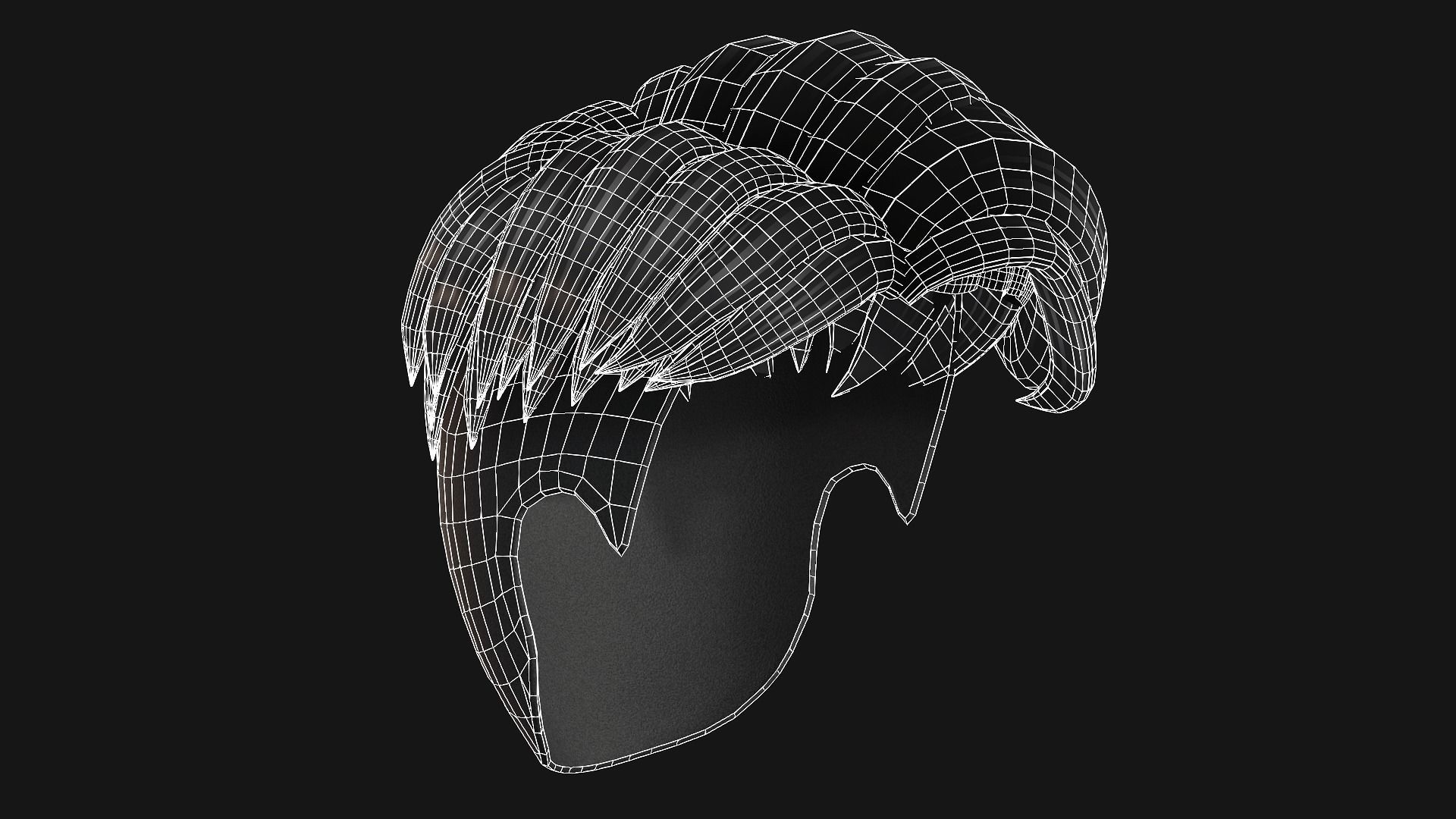 Toon Hairstyles1 - Male Low-poly 3D model_2