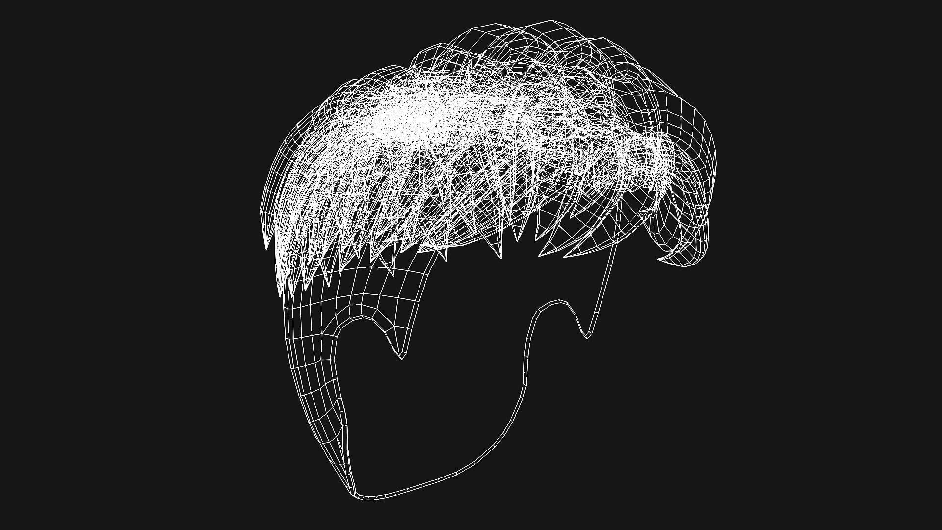 Toon Hairstyles1 - Male Low-poly 3D model_3