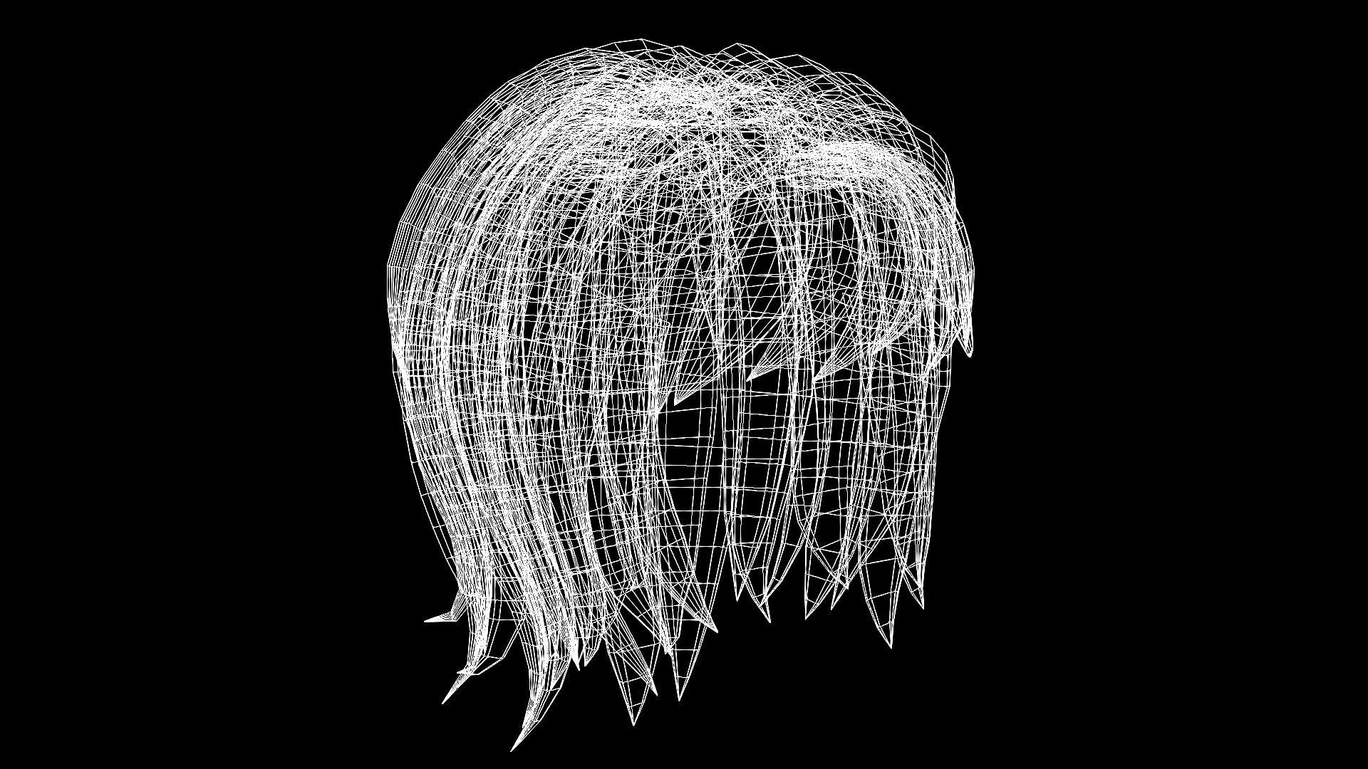 Toon Hairstyles3 - Female Low-poly 3D model_3