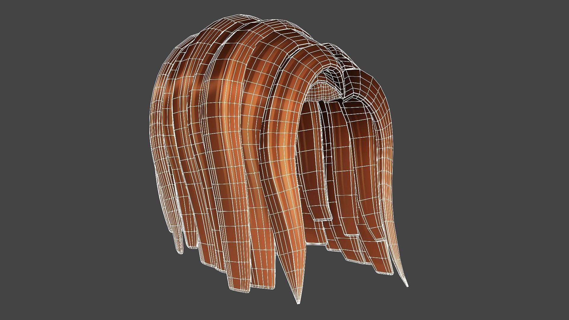 Toon Hairstyles2 - Female Low-poly 3D model_2