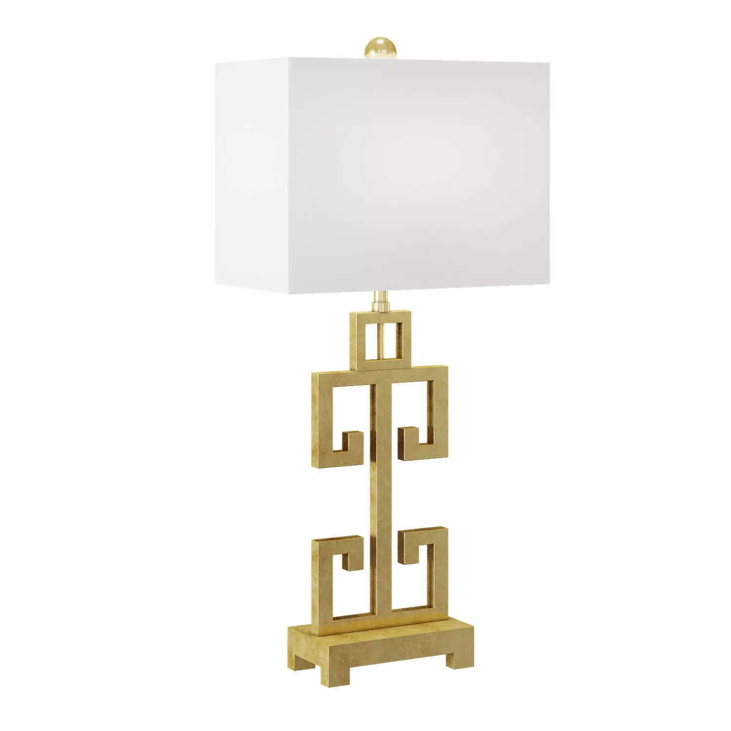 Greek key table lamp 3D model_0