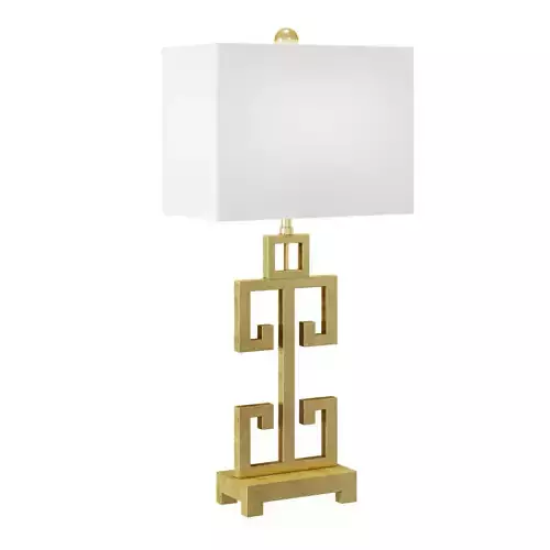 Greek key table lamp