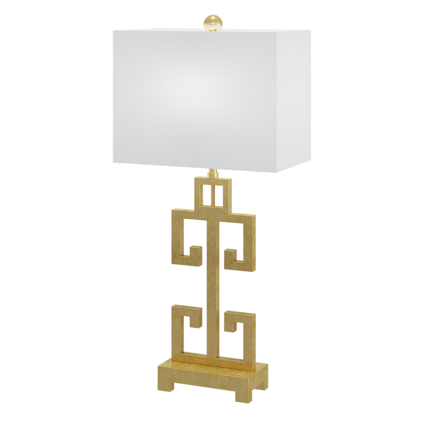 Greek key table lamp 3D model_2