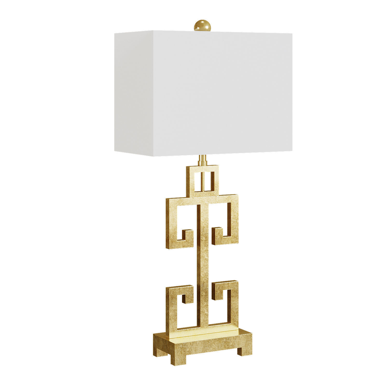 Greek key table lamp 3D model_5