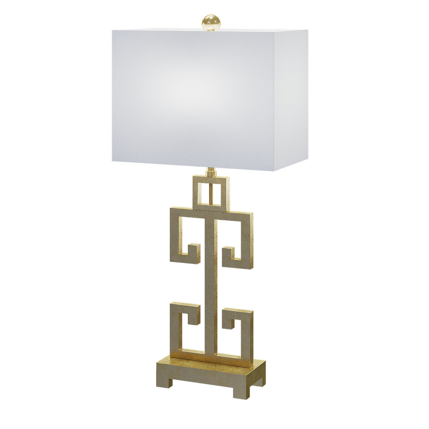 Greek key table lamp 3D model_6