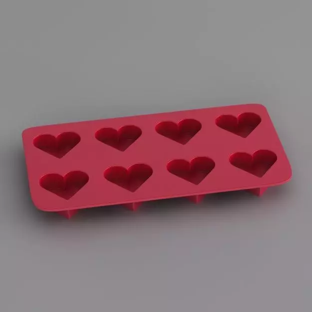 Heart Ice Cube Tray Free 3D print model