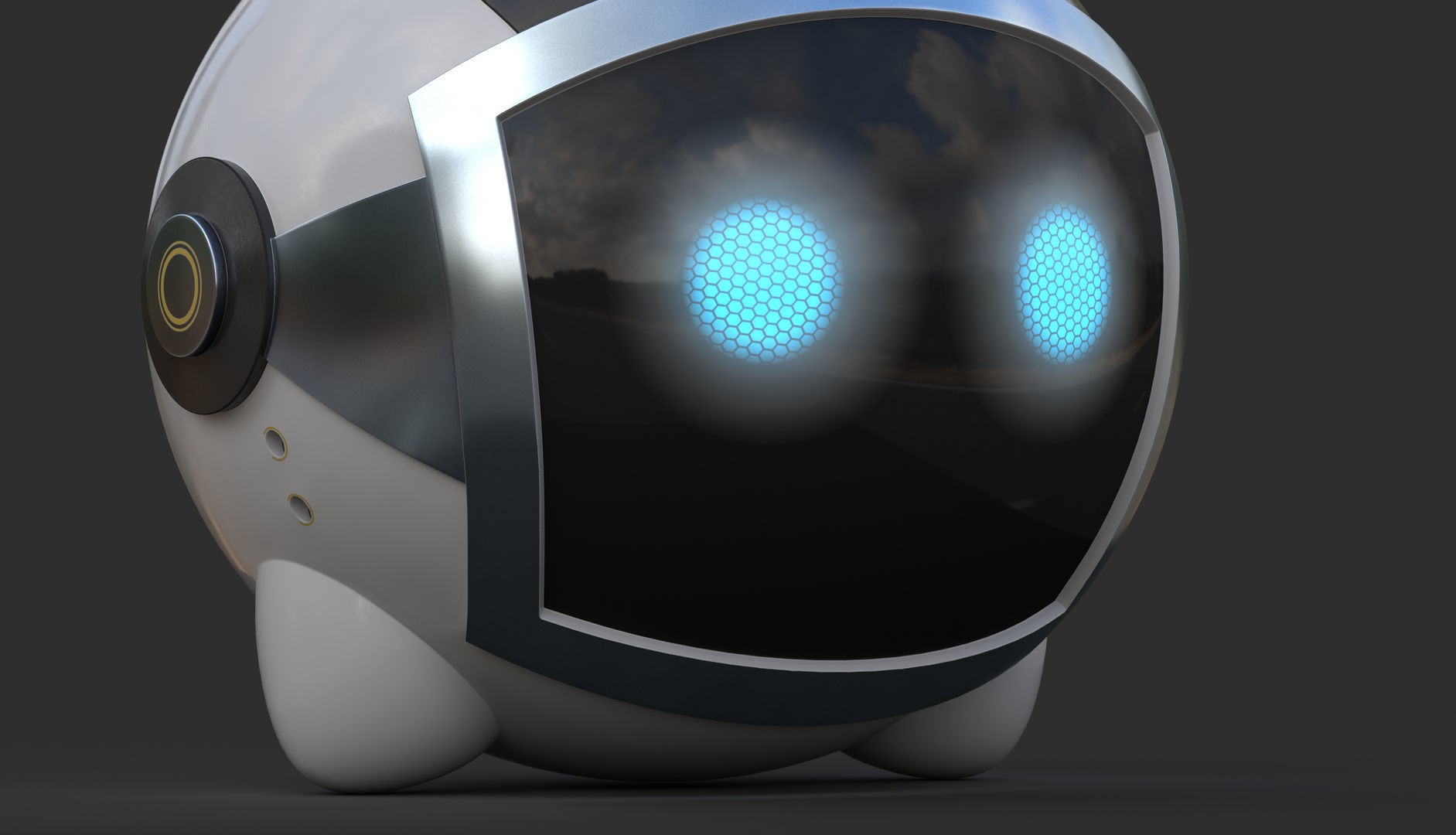 Character Cartoon Ball Robot 3D model_15