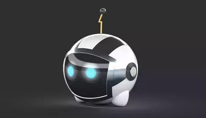 Character Cartoon Ball Robot 3D model