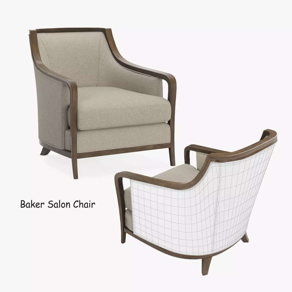 Baker Salon Chair 3D model