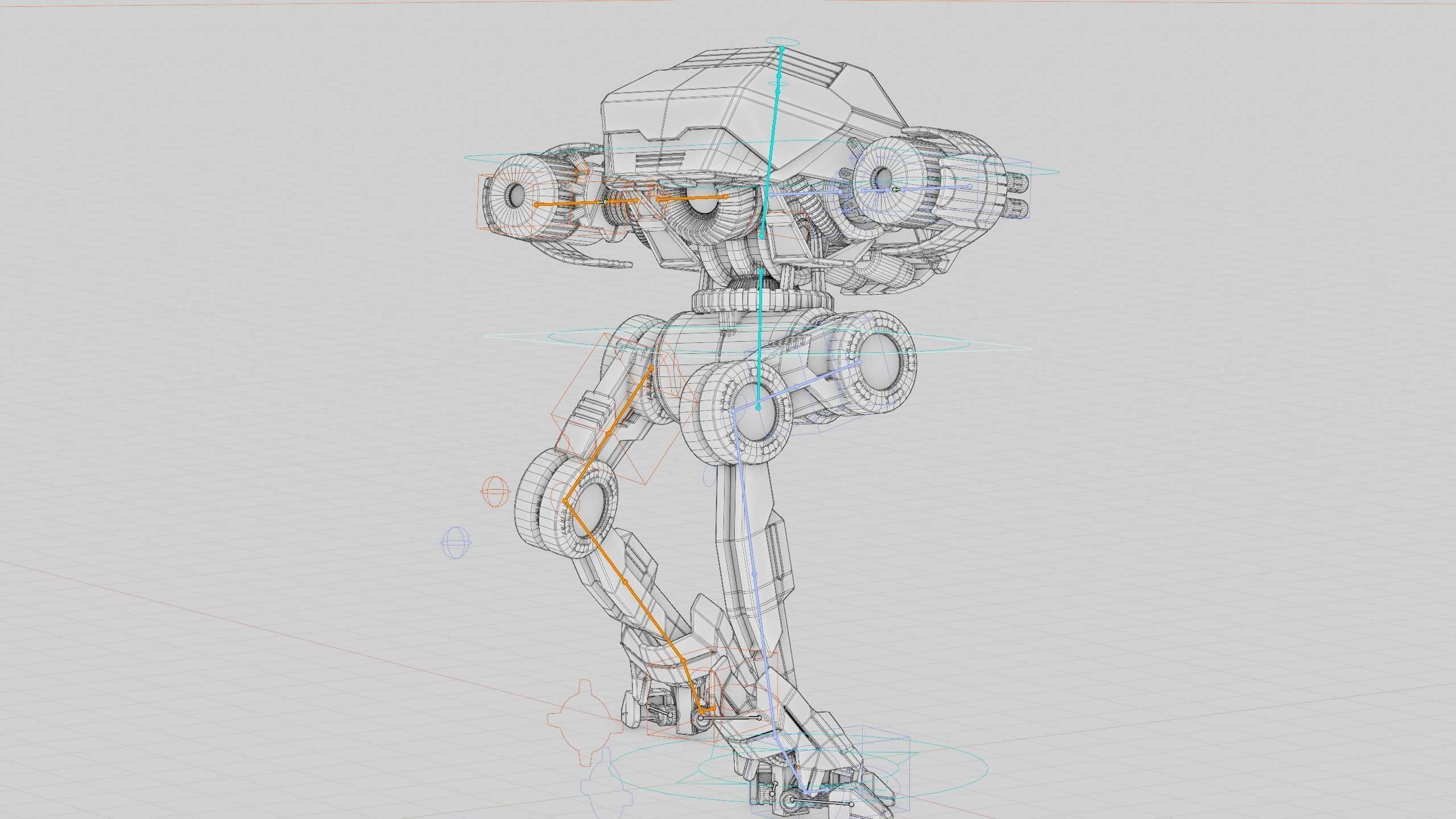 COMBAT DROID S-50 Rigged for Unreal Engine - Unity - MIXAMO  3D model_42