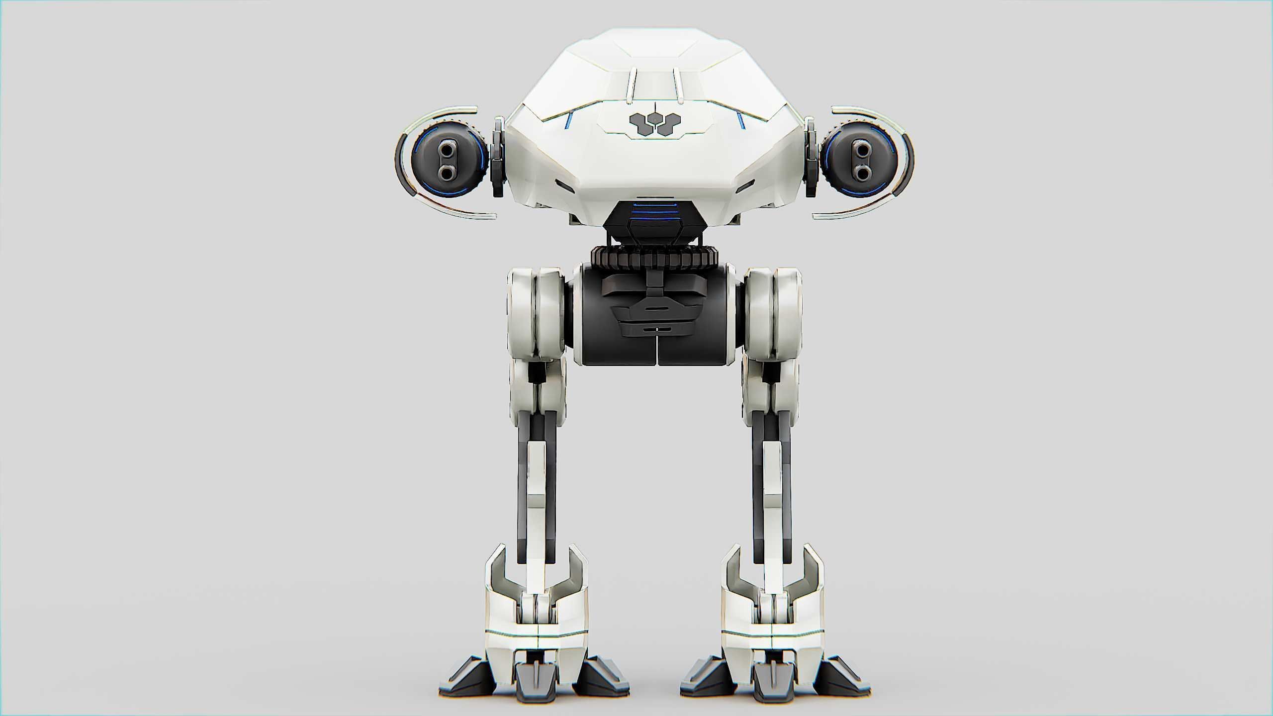 COMBAT DROID S-50 Rigged for Unreal Engine - Unity - MIXAMO  3D model_30