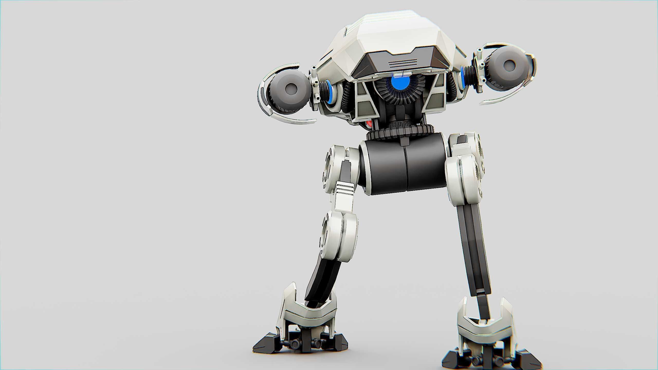 COMBAT DROID S-50 Rigged for Unreal Engine - Unity - MIXAMO  3D model_12