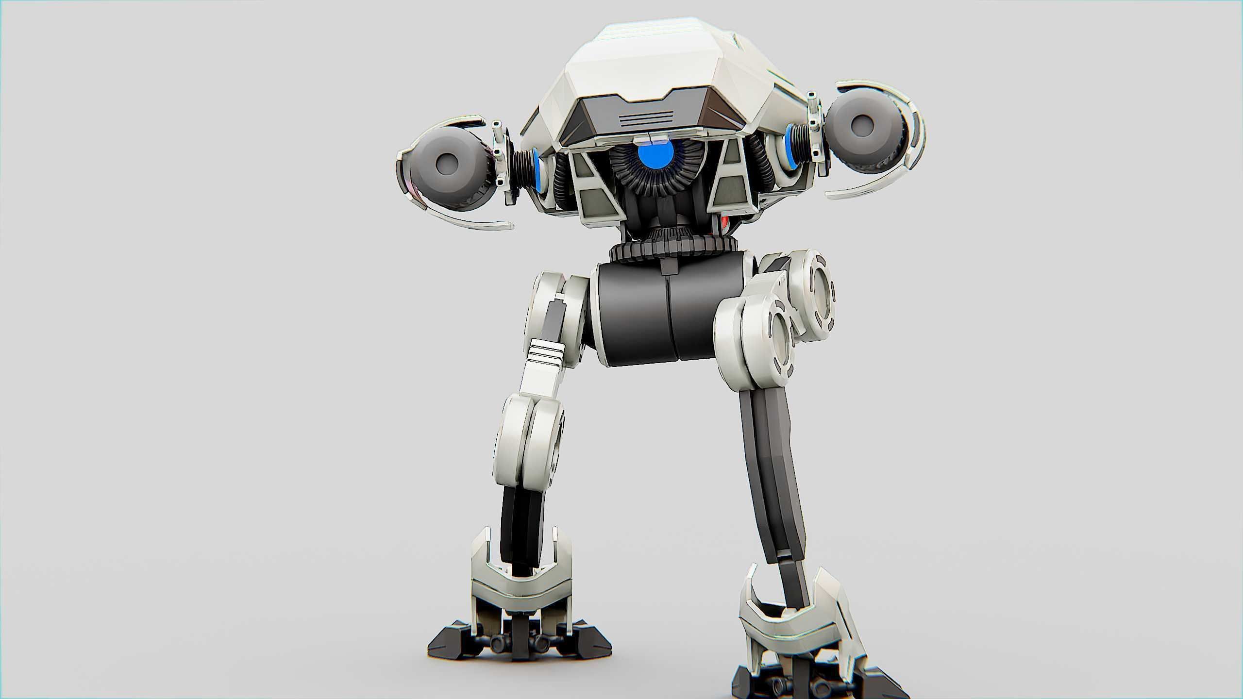 COMBAT DROID S-50 Rigged for Unreal Engine - Unity - MIXAMO  3D model_13