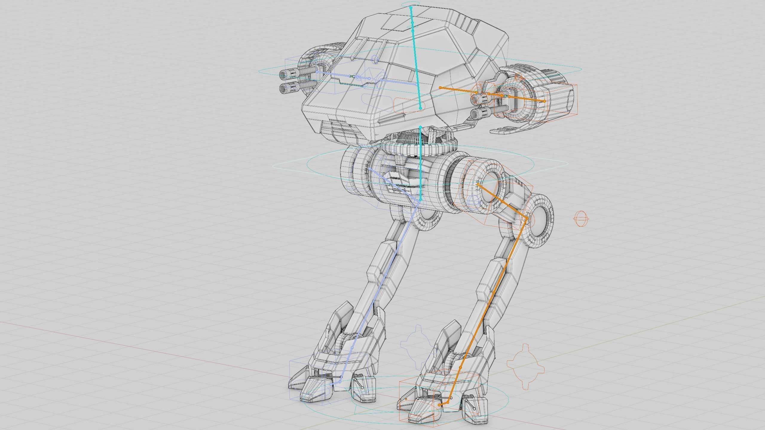COMBAT DROID S-50 Rigged for Unreal Engine - Unity - MIXAMO  3D model_40
